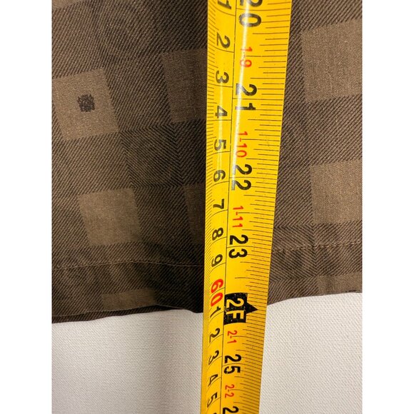 Volcom Stone Corpo Class Mens 38 Brown Chino Shorts Geometric AOP Flat Front - Picture 5 of 6